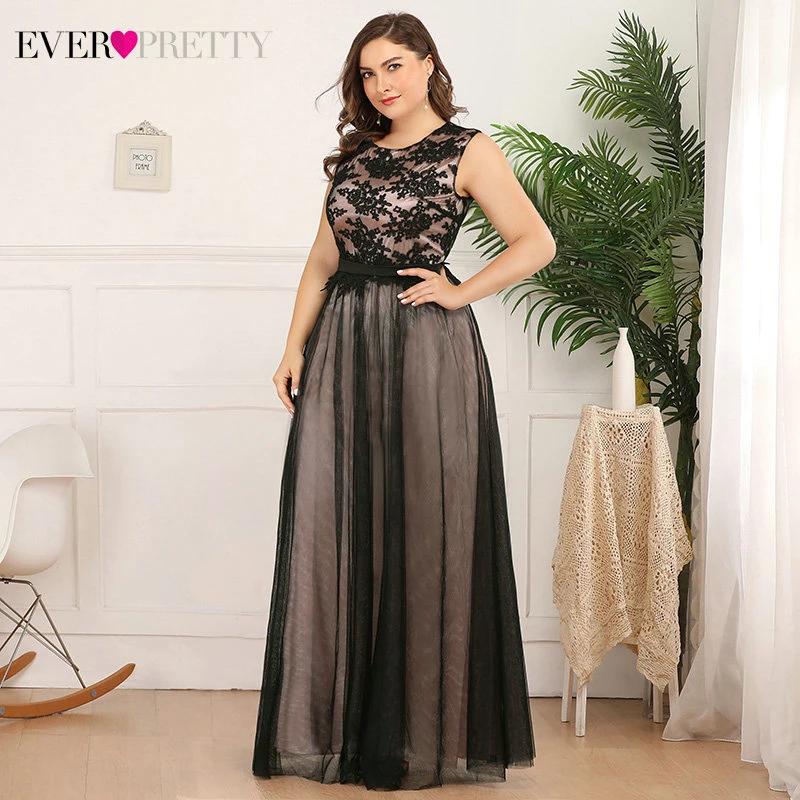 Plus Size Burgundy Prom Dresses Long Ever Pretty A-Line Lace Sleeveless Sashes Prom Dresses for Women Elegant Party Gowns 2020