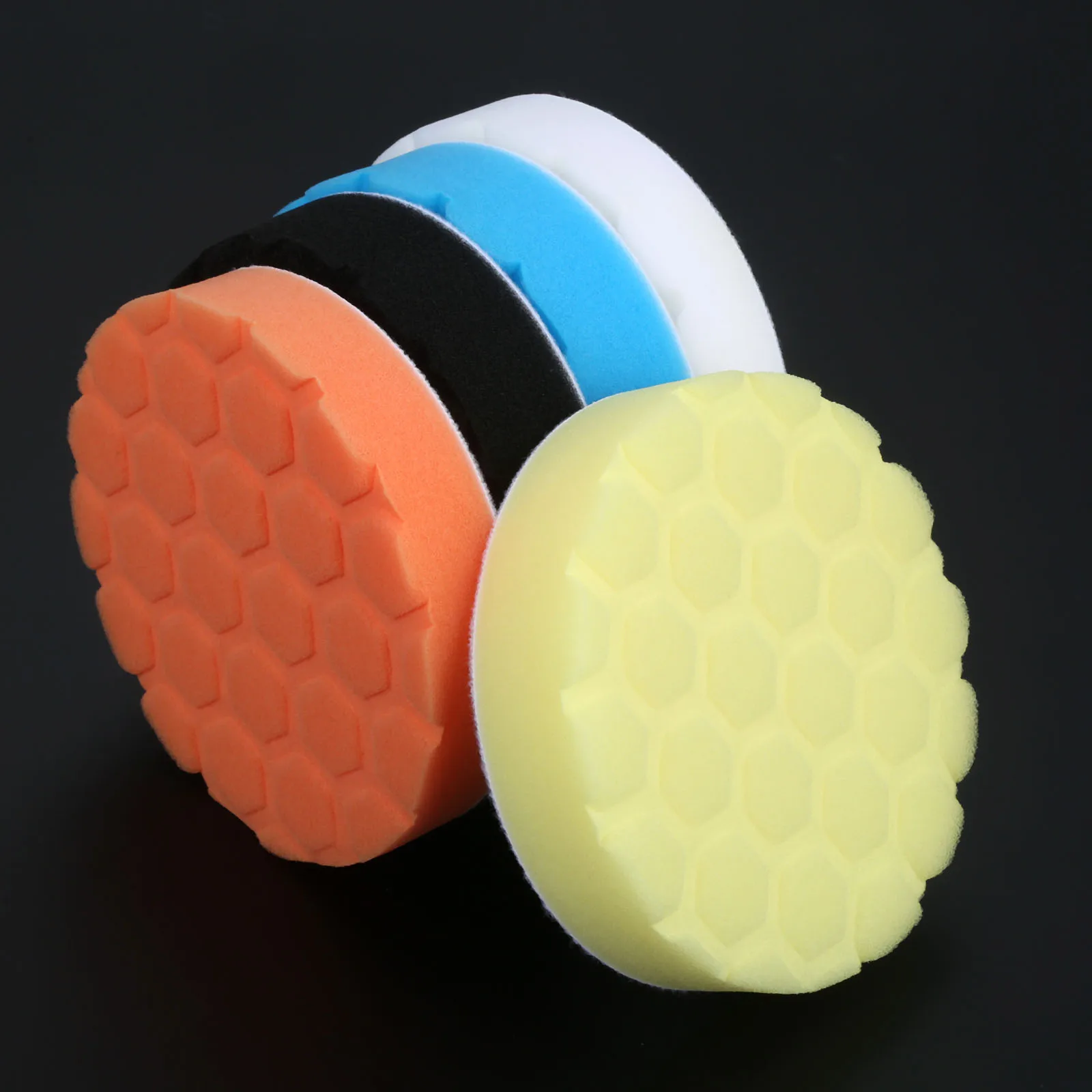 5 шт., 5/6/" шестиугольная полированная дисковая губка для полировки полировальные подложки комплект для ногтей буфер дрель полировальные инструменты удаляет тормозные колодки