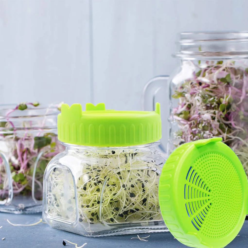 2 шт. ростки фасоли салат люцерны пластиковые банки семена прорастания