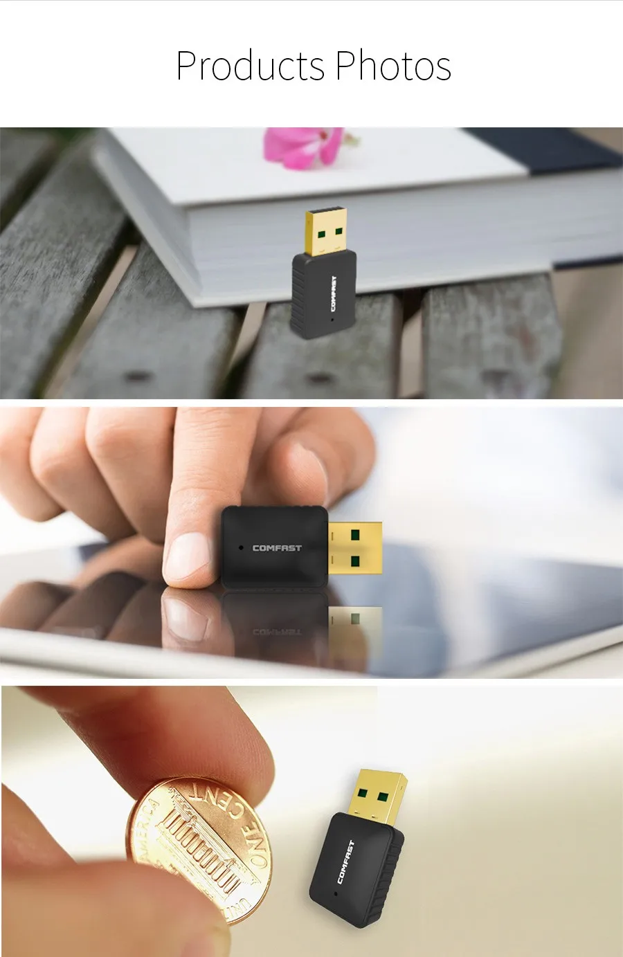 600 Мбит/с мини-usb Wi-Fi Беспроводной адаптер CF-915AC 802,11 AC сетевая карта беспроводной локальной сети электронный ключ Wi-Fi USB приемник для настольного компьютера ноутбука