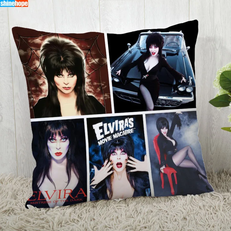 Индивидуальные наволочки Elvira квадратная Наволочка на Хэллоуин молнии 40x40 см 45x45