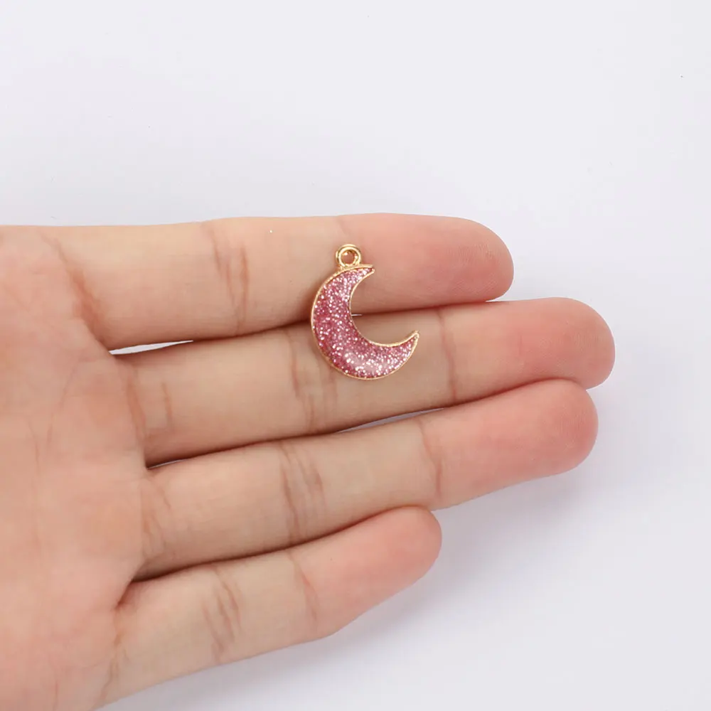 5 шт./лот DIY Сердце Луна Звезда Треугольник диск кожа Эмаль Шарм Подвески ювелирных изделий в поисках подвески