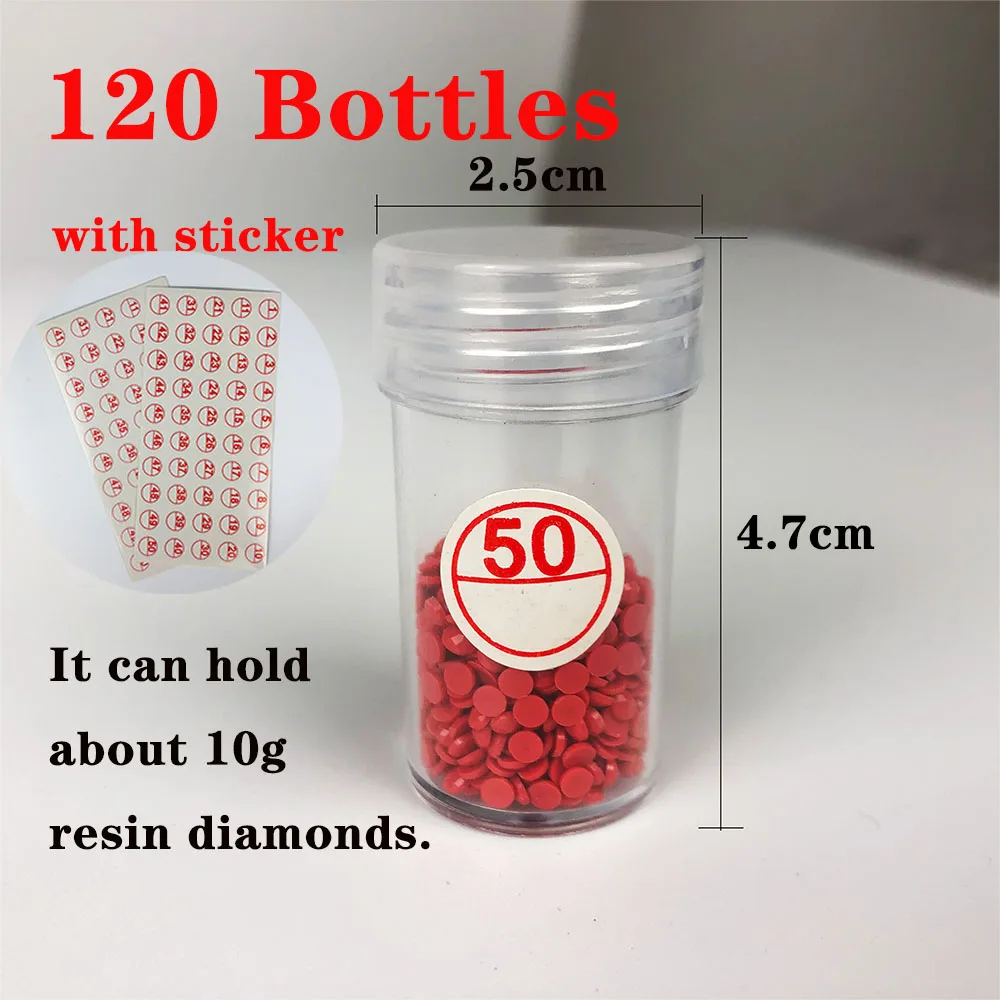 120 Bottles 30/60 бутылки Прозрачный Контейнер Чехол алмазные аксессуары для рисования Алмазная мозаика, вышивка бисером коробка для хранения органайзер Инструменты - Цвет: 120 Bottles