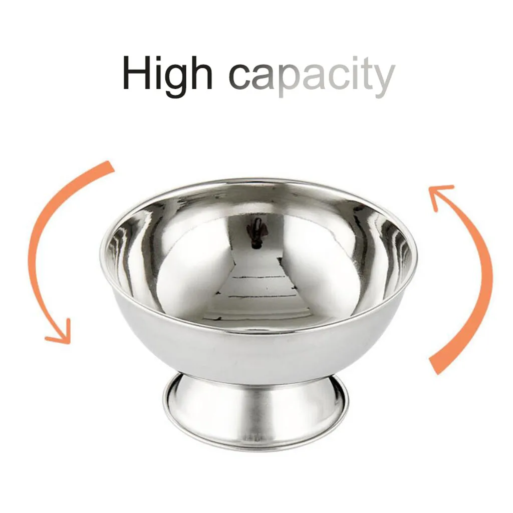 Shaving Soap Bowl, Portable Stainless Steel Large & Deep Spill-Proof Shaving Soap Cream Mug Bowl with Enhanced Stand Base