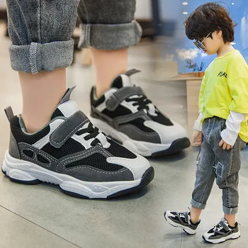 

Kids Leather Shoes Girls Sport Sneakers Children Mesh 2020 Autumn Shoes Boys White Casual Shoes Trainer running Sports Sneakers