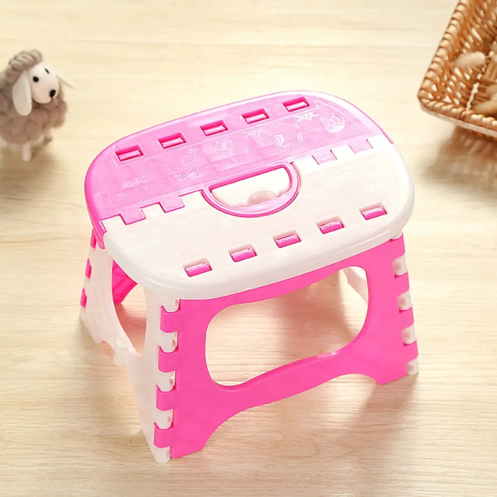 

Folding Step Stool Lightweight Step Stool Mini Cartoon Safe Stool for Kitchen, Bathroom, Bedroom, Kids or Adults