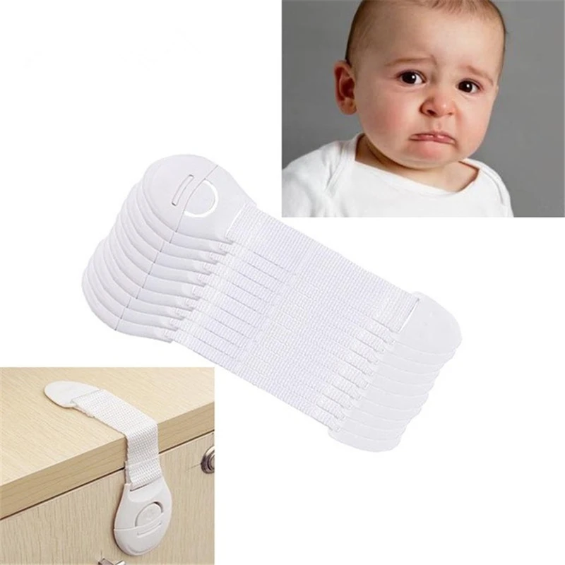 5Pcs/Lot Baby drawer lock multifunctional bend protection lock adjusts length telescopic baby drawer lock cupboard long safety