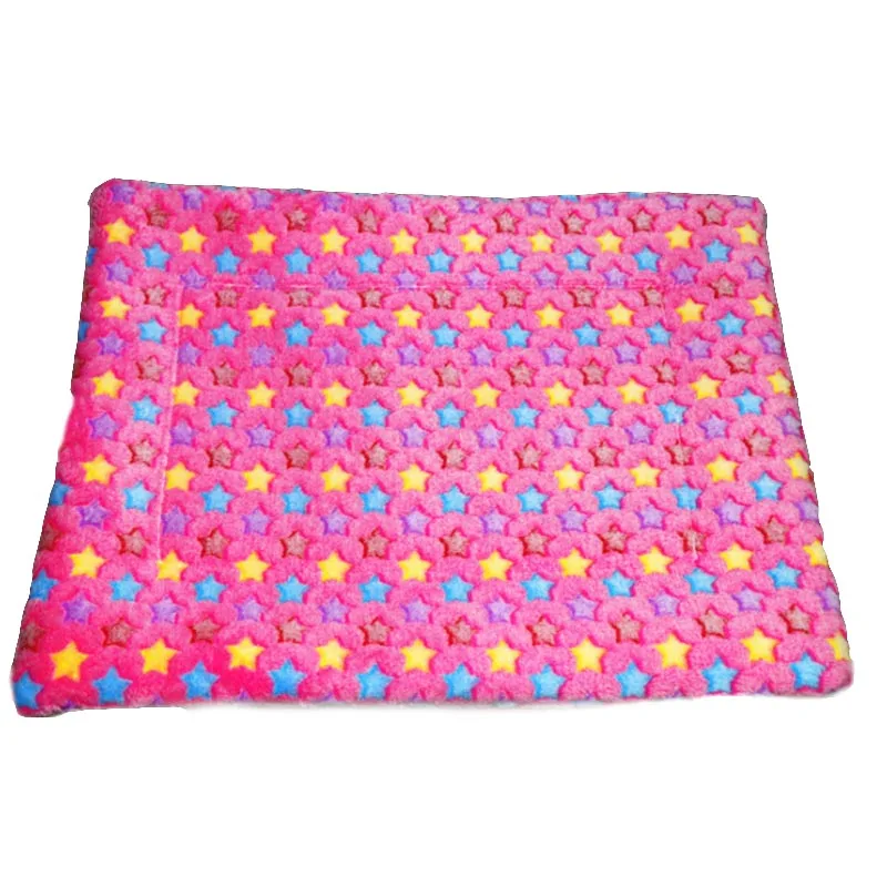 Pink stars Мягкий коврик для домашних животных Теплый матрац для кошек коралловый флис с фланелевым микс одеяло для домашних животных маленькая средняя большая собака кошка прочные товары для домашних животных - Цвет: Pink stars
