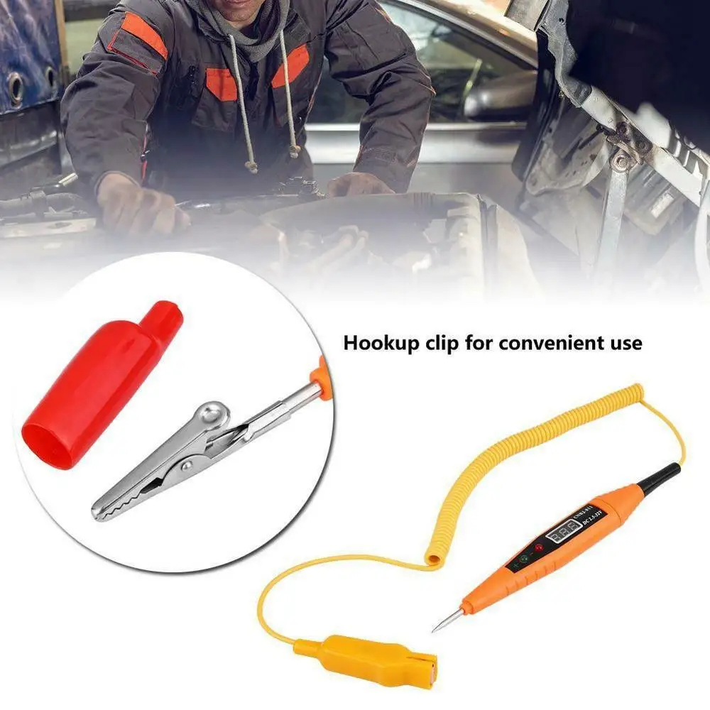 

Car Voltage Test Pen Detector Digital LCD Screen Probe Light Voltage Test Pen Detector Auto Electrical Circuit Diagnostic Tool