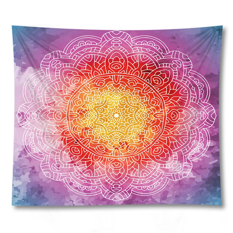 Индийский Настенный Гобелен Мандала, богемный пляжный коврик, одеяло из полиэстера, коврик для йоги, домашний ковер для спальни - Цвет: GT118