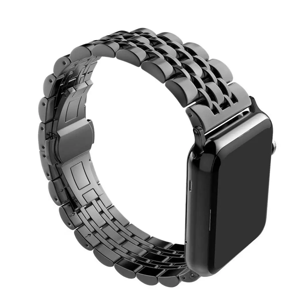 Нержавеющая сталь ремешок для наручных часов Apple Watch 5/4 ремешок 38/42/44/40 мм металлических звеньев Браслет Смарт-браслет на запястье для наручных часов iWatch серии, версия 1, 2, 3, ремешок