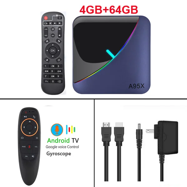 4GB 64GB G10S Предпродажа A95X F3 Android 9,0 ТВ приставка Amlogic S905X3 4 Гб 64 Гб Wifi BT Youtube HDR Google Play Netfilx 8k телеприставка устройство - Цвет: 4GB 64GB G10S