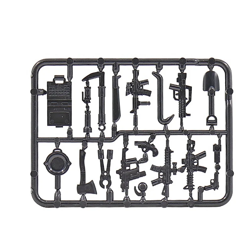 

Legoing Military Diy Chicken Dinner Building Blocks MPJ135 Gifts Arms Ww2 Gun Toys Piece Set Winner Winner Weapon Model Military