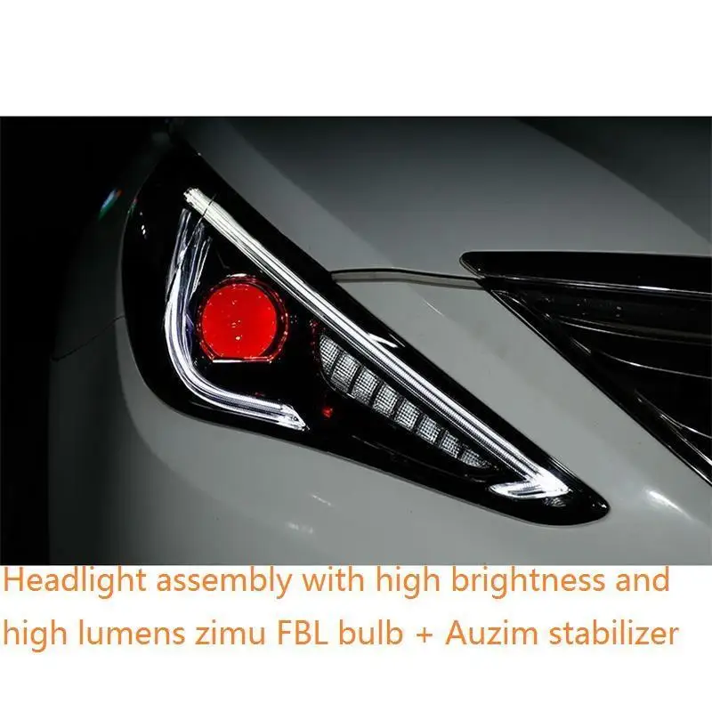 Number 8 Luces Para Автомобильные дневные ходовые части Automovil светодиодные Drl Автомобильные фары задние фары 11 12 13 14 для hyundai Sonata - Цвет: Number 8