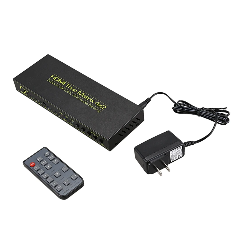 FFYY-HDMI Matrix 4X2 сплиттер переключатель поддержка ARC/PIP/аудио экстрактор/EDID, True Matrix HDMI сплиттер усилитель переключателя