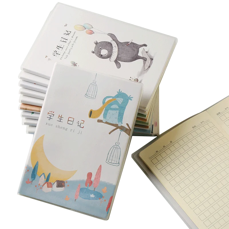 

4 Pack Painting Notebook A5 pvc Scrub Cover Soft Copy Notepad Children Student Portable Handbook Art Supplies