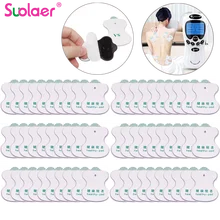 60 шт. Самоклеющиеся электроды колодки для Tens машина Иглоукалывание Цифровая терапия Сменные патчи для ABS EMS Массажер для здоровья