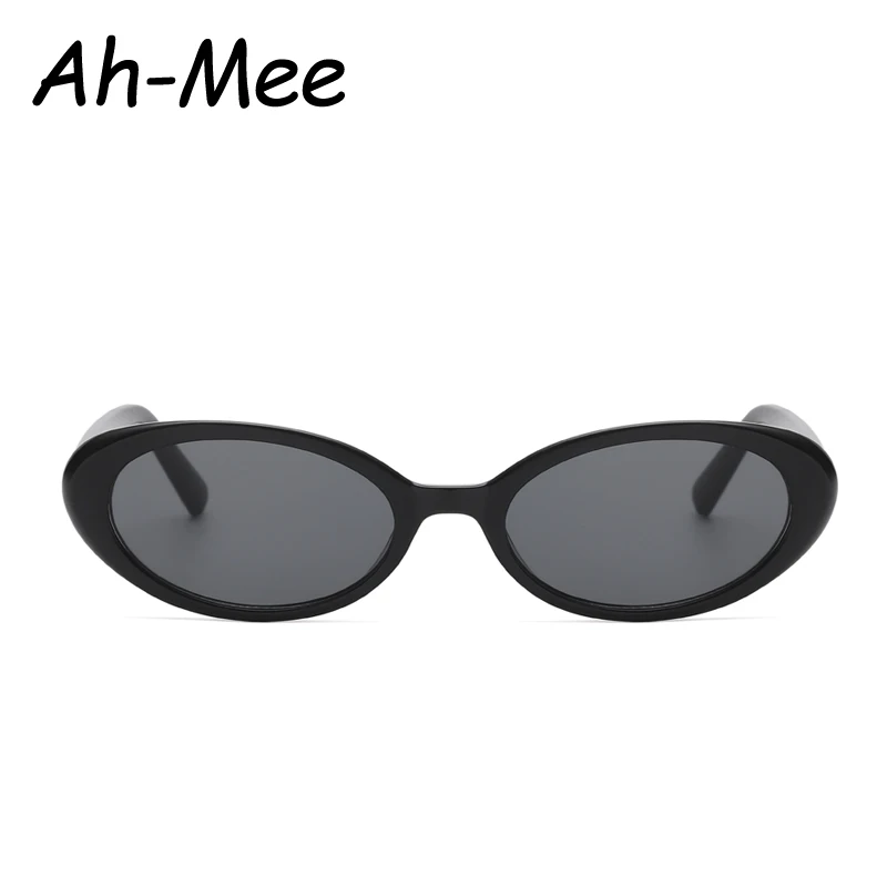 Очки солнцезащитные женские в стиле ретро, овальные модные брендовые солнечные очки с маленькой черной оправой, модные популярные, UV400