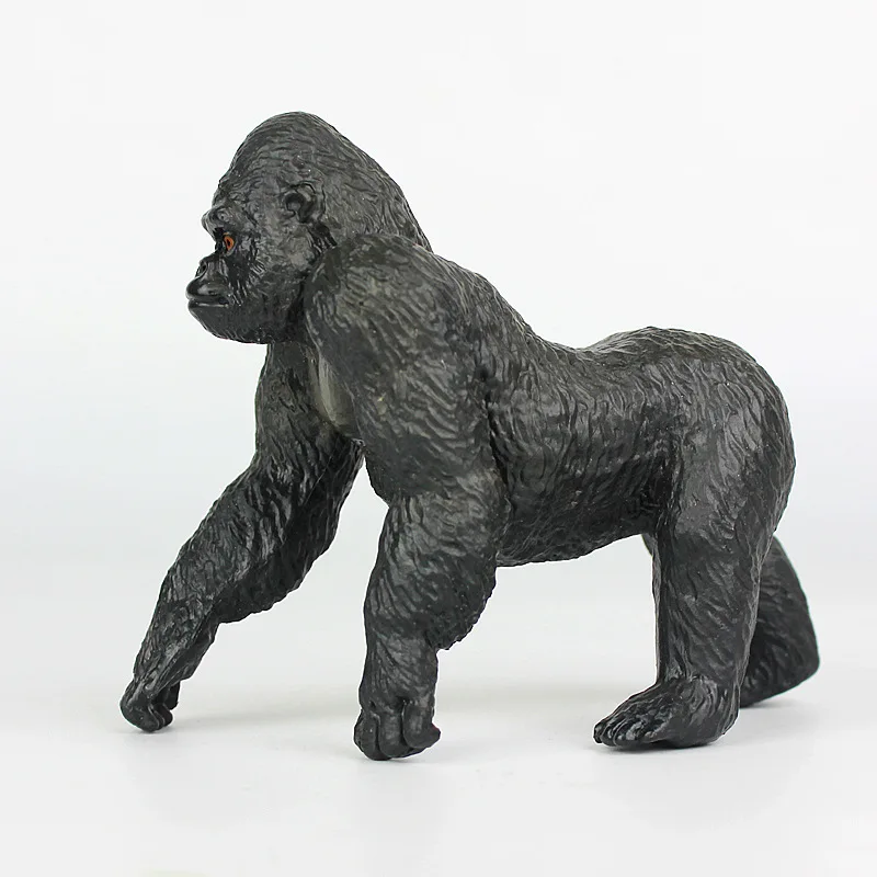 Горячая Распродажа моделей диких животных зоопарк Silverback модель гориллы Пластиковые Твердые статические детские игрушки украшения