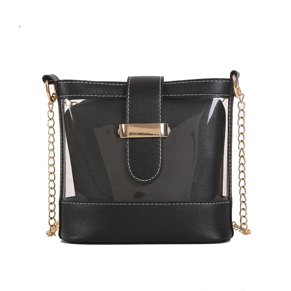 Crossbody сумка-мешок прозрачный дикая Сумка-почтальон, сумка через плечо, модные сумки для женщин женские сумки из натуральной кожи прозрачный пакет