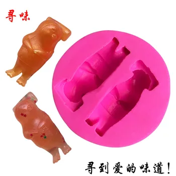 

Ruminate Comforter Penguin Fondant Silicone Mold DIY Baking Tool Chocolate Mold Mobile Phone di jiao mo