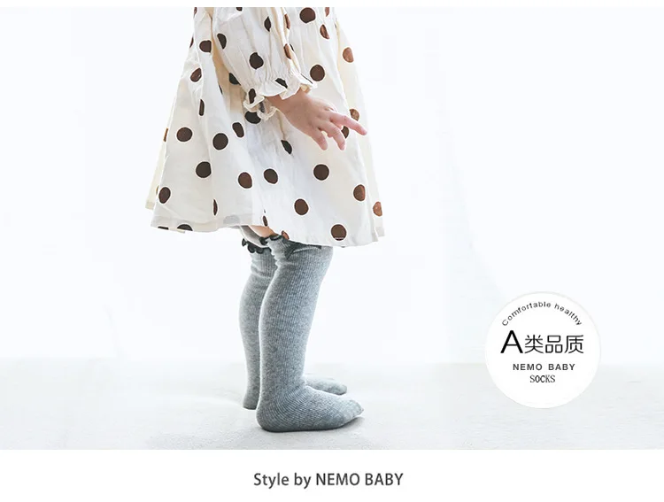 Baby Socks New Style Children Hose Comfortable Socks Girls'socks Pile Style Bow Lace Graceful