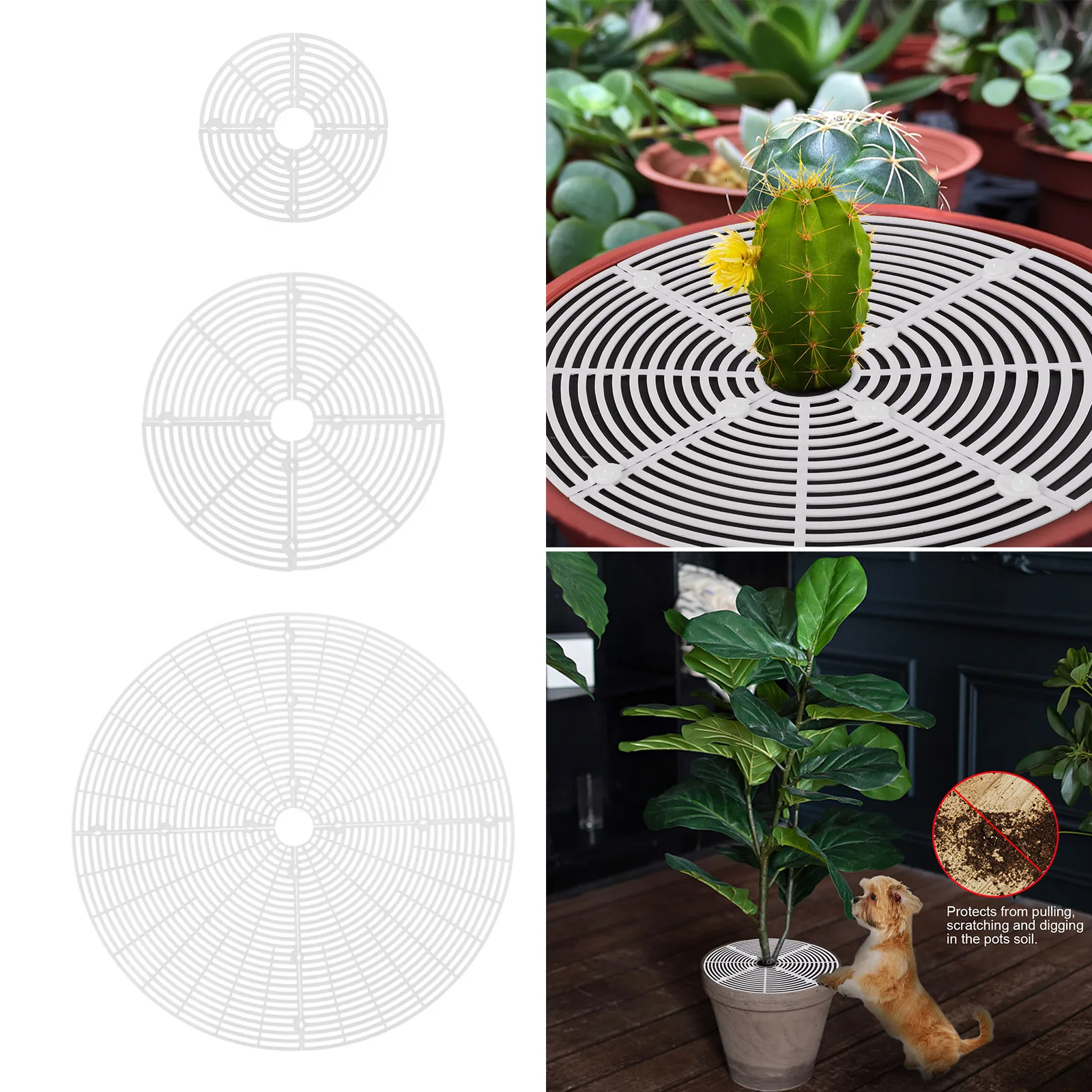 Flower Pot Guardrail Garden Home Plant Protector Mesh Gardening And