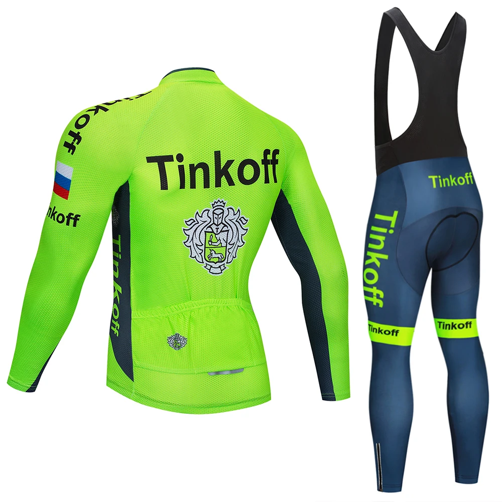 2019 Профессиональный весенний комплект велосипедной Джерси Tinkoff с длинным