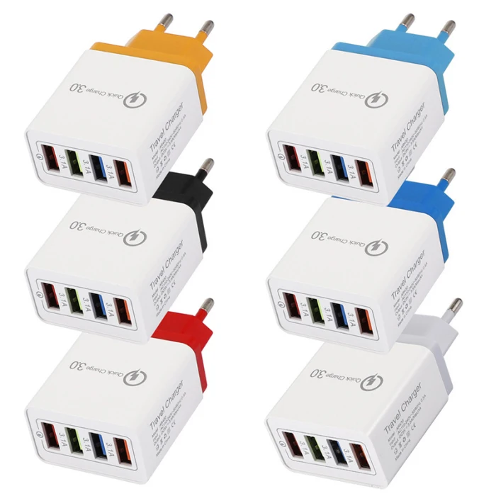 Usb-хаб QC 3,0 Быстрая зарядка настенное зарядное устройство 4 порта адаптеры питания ND998