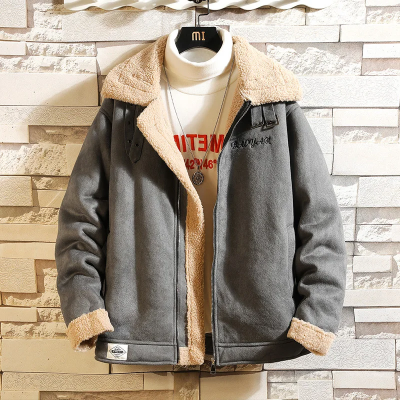 

2019 Winter New Style Japanese-style Origional Brushed And Thick Zipper Cardigan Casual Large Size Trend Warm Slim Fit Cotton-pa