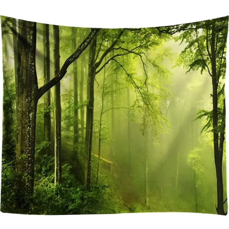 Шикарный лес в тумане гобелен настенный подвесной богемное украшение Хиппи Мандала психоделический гобелен tapiz pared tela grande 200*300 см - Цвет: NT046