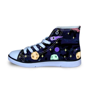 

Aulaygo Cartoon Universe Printing 2020 Fashion Children's High Top Canvas Shoes Running Sneaker For Boys Girl Soft-Sole Platform