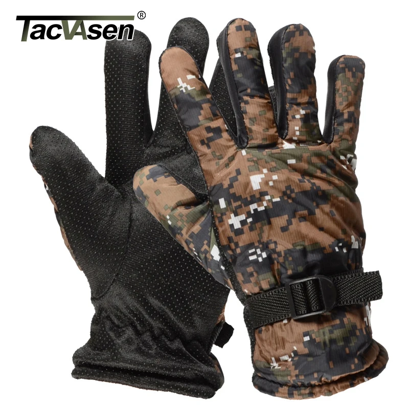 

TACVASEN Winter Gloves Men Camouflage Tactical Military Gloves Mittens Windproof Thermal Snow Motorcycle Full Finger Gloves Male