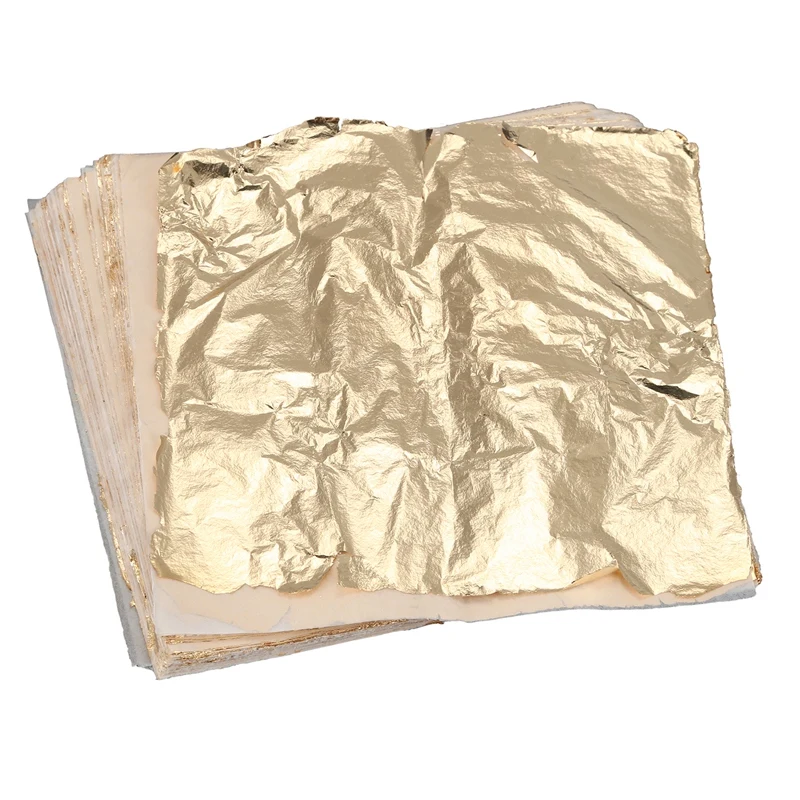 

100 Sheet imitation Gold Copper Leaf 14 x 14 cm Craft For Gilding Art Work DIY