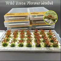28pcs Grass Tufts Building Layout Sand Table Flower Cluster DIY Miniature Garden Decor Durable Static Scenery Model Landscape