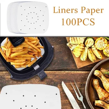 

100 sheets of food absorbent paper towels air fryer fries fried food oil absorbent napkins to absorb and remove excess oil 30*