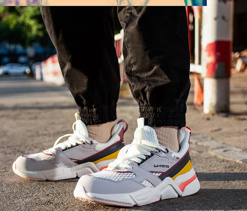 Li-Ning/Женская обувь 001 R-1; обувь для образа жизни в стиле ретро; удобная спортивная обувь с подкладкой для фитнеса; кроссовки для папы; AGCP082 YXB310