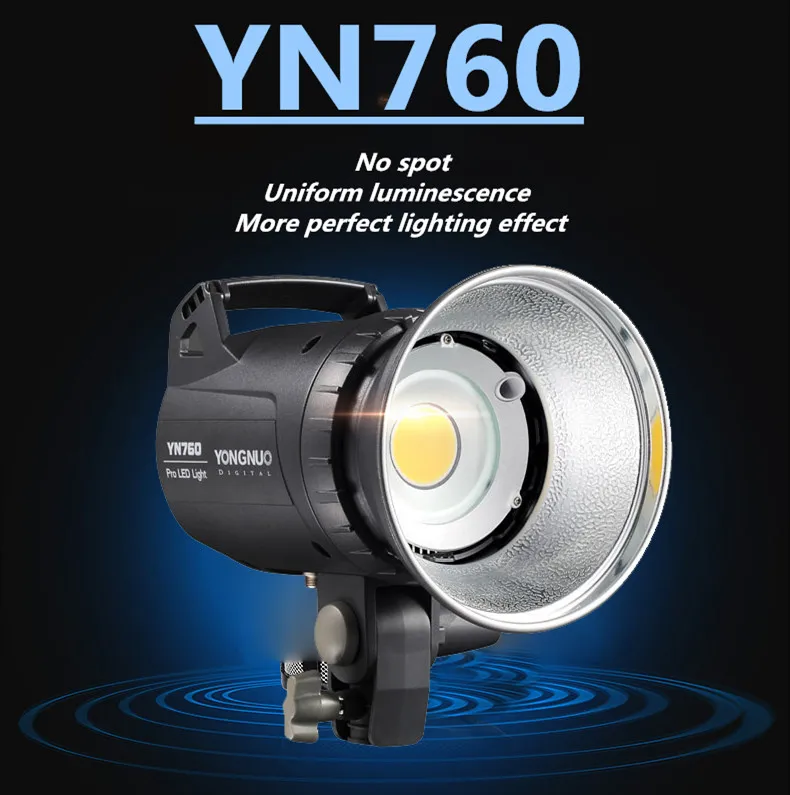 

YONGNUO YN760 LED Studio Light Lamp with 5500K Color Temperature and Adjustable Brightness for the Camera Camcorder CD50