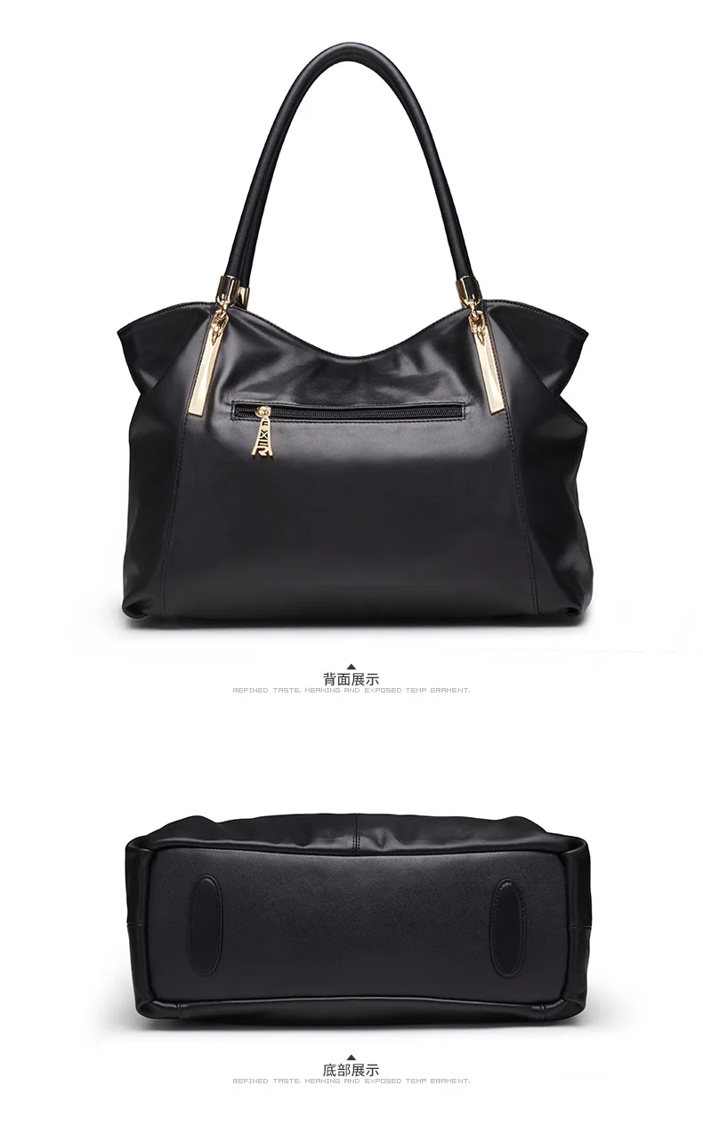 FOXER Brand Design Women's Soft Genuine Leather Handbags High Quality Female Cowhide Big Size Shoulder Bag Fashion Tote