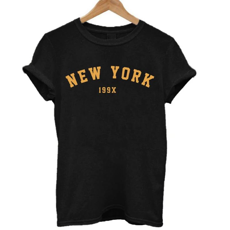 Women New York Letter Printing Harajuku Women tshirts Summer Simple white T-shirt For Lady Top Tee Hipster 2021 chrome hearts t shirt Tees