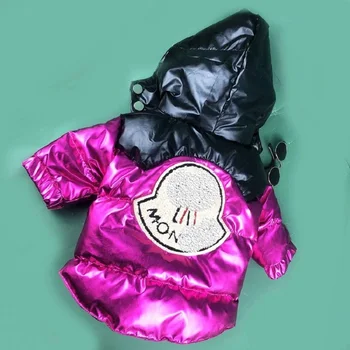 

Free shipping Popular Dog Clothes Pet Down Jacket Puffer Coat So Cool Handsome Dog Coat Poodle Drop Shipping 2 Colors California