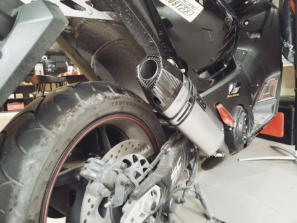 MGOD мотоциклетная выхлопная труба Escape MOTO DB killer глушитель модифицированный скутер углеродное волокно катализатор для Yamaha Tmax велосипед ямы труба