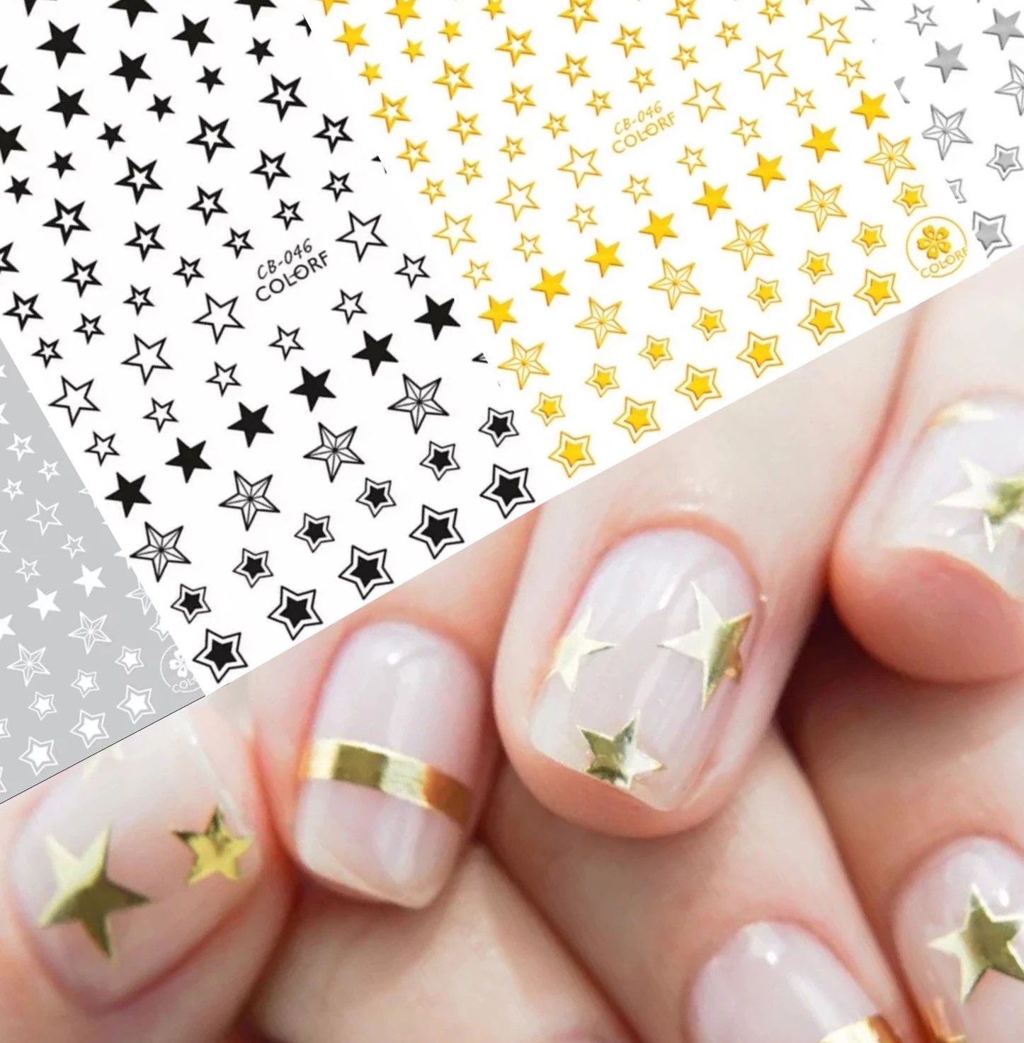 Nail art de corazones y estrellas con esmalte holográfico  Uñas a mil