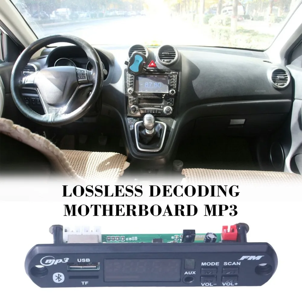 Автомобильный аудио USB TF FM радио модуль Беспроводной 5V 12V MP3 WMA Плата декодера стандарта MP3 плеер с пультом дистанционного управления Управление для автомобиля