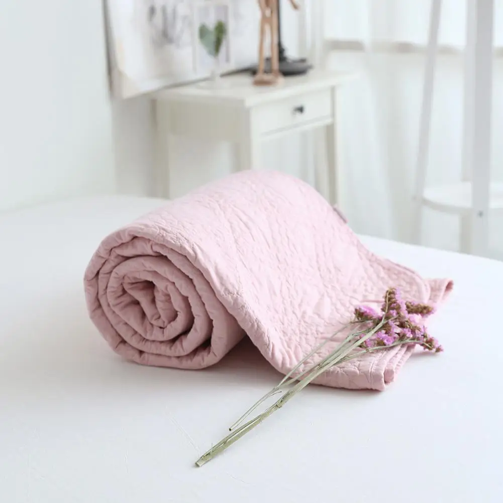 Pure pink TPFOCUS сон одеяло супер мягкое уютное одеяло в сельском стиле из хлопка охлаждающее одеяло Современная линия искусства для дома кровати диван - Цвет: Pure pink