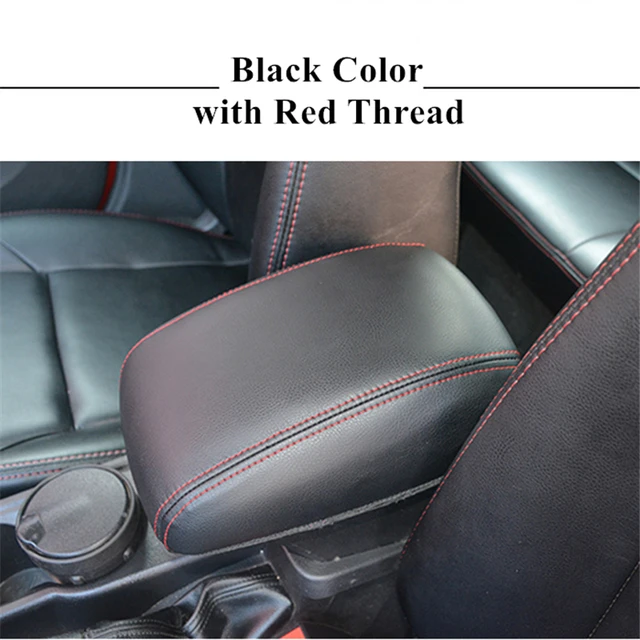 For Skoda Octavia 2007 2008 2009 2010 2011 2012 2013 2014 Car Central Armrest Box Cover Center Console Protection Case Black with Red