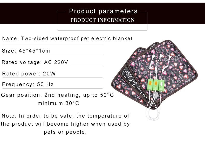 Электрическое подогреваемое одеяло для домашних животных, собака, кошка, водонепроницаемый Электрический нагревательный коврик для тела, зимняя теплая подстилка-кровать, одеяло для животных, подогреватель для кровати