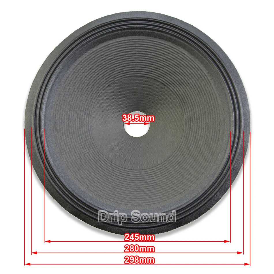 Bacia de Papel Tambor de Papel Peças de Reparo Polegadas Núcleo Alto-falante Cone Woofer 3 Anel Borda Pano Trumper Baixo 2 12 298mm 38.5mm - Image 6