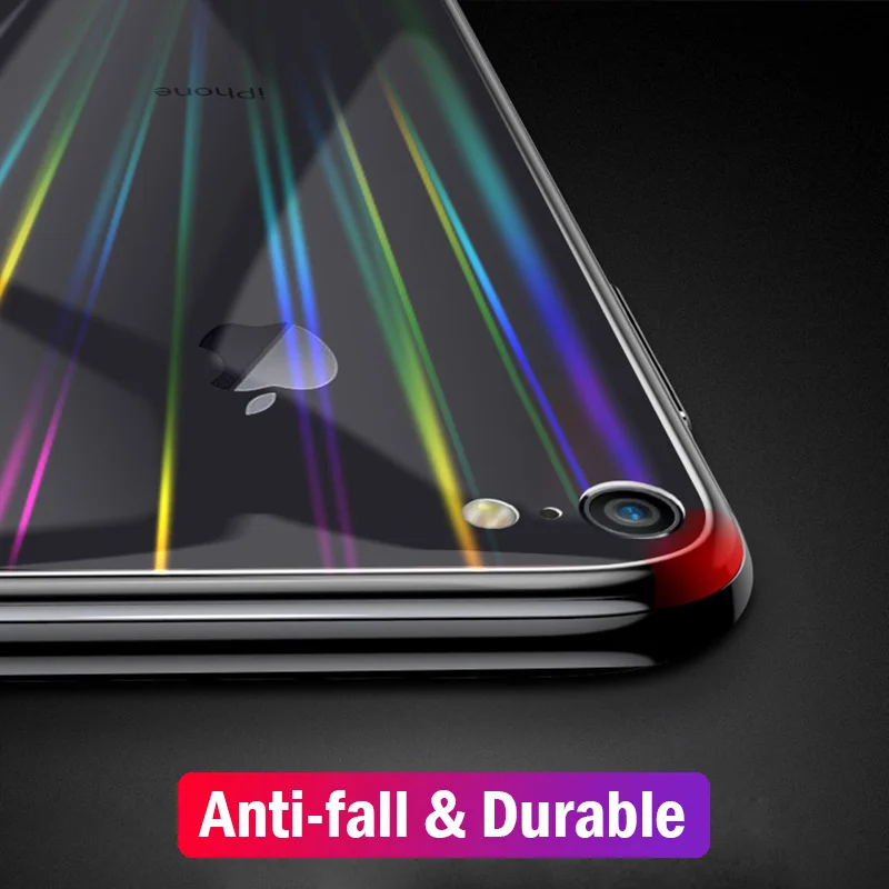 Прозрачный чехол для телефона из закаленного стекла Aurora Apple iPhone XR XS Max X 8 7 6 6S