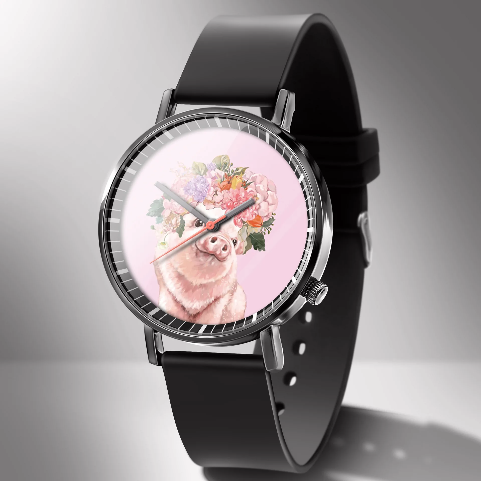 

Diy Print Pig Watch Gift Album Customization Clock Photo Made LOGO Name Customized Men Watches Drop Shipping 1 Piece Custom 338